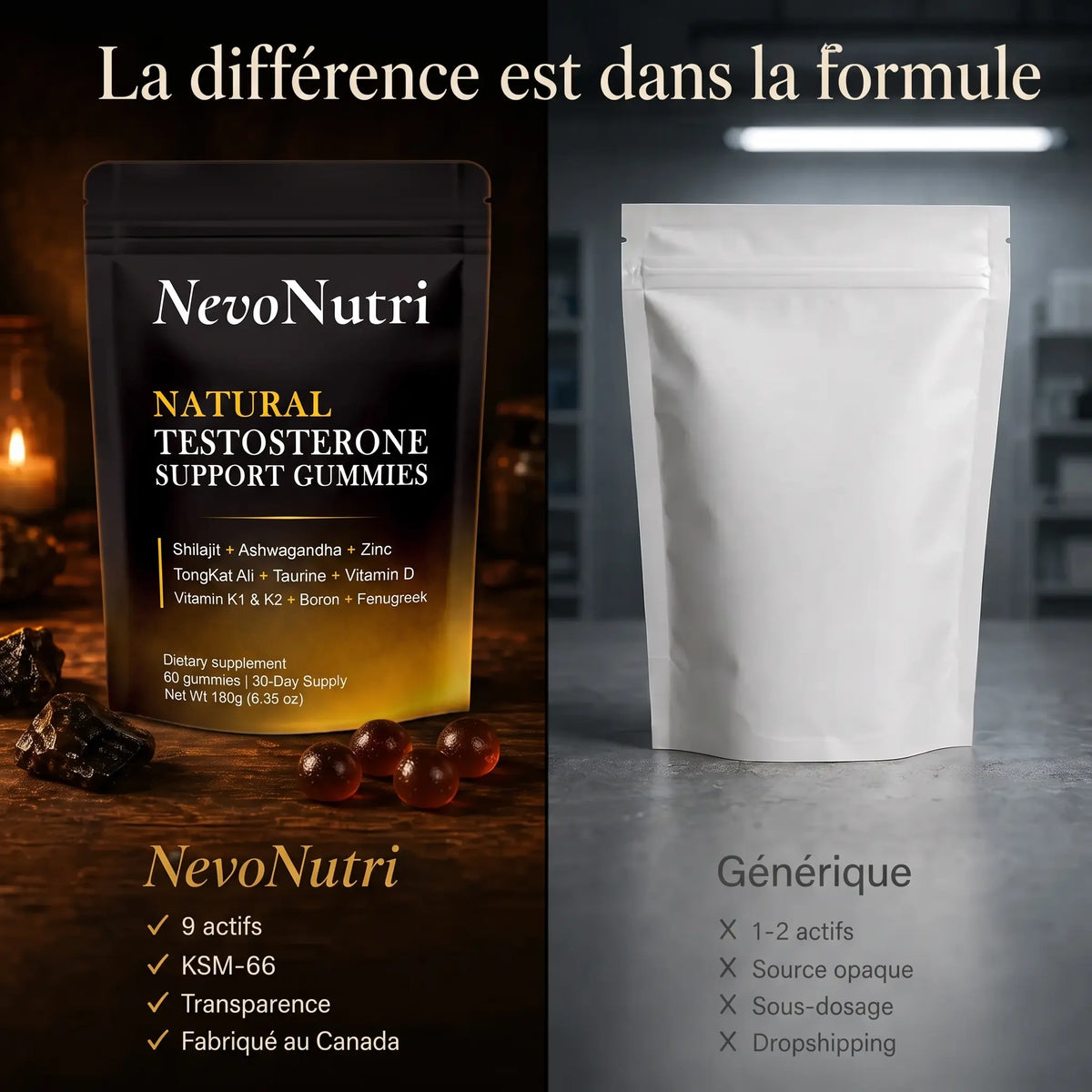 Gummies Support Testostérone 9 en 1